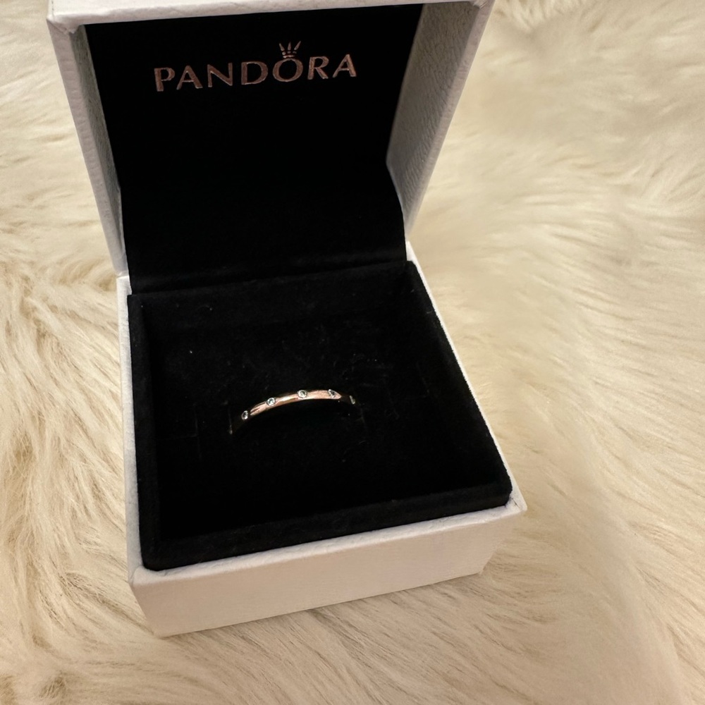 PANDORA ROSE GOLD DROPLETS RING